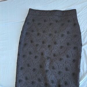 Elegant Black Textured Women's Skirt
